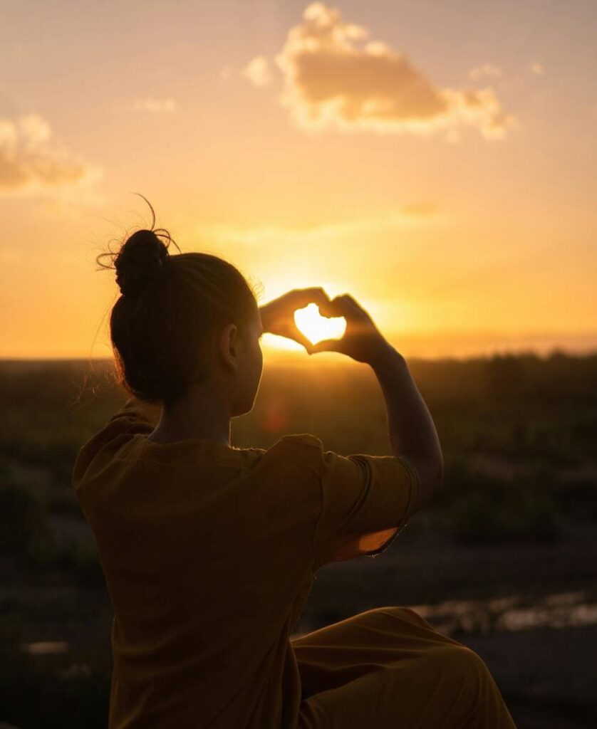 woman in the sun