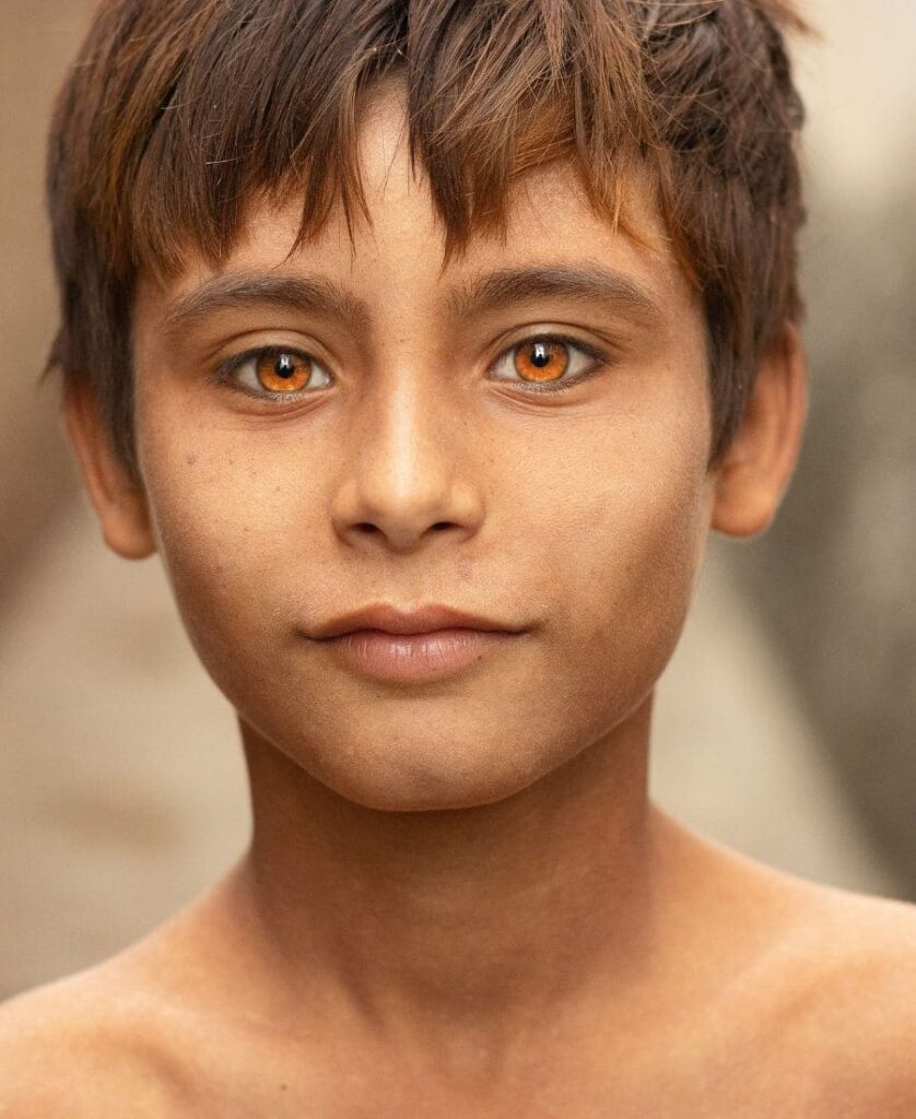 Boy with golden eyes